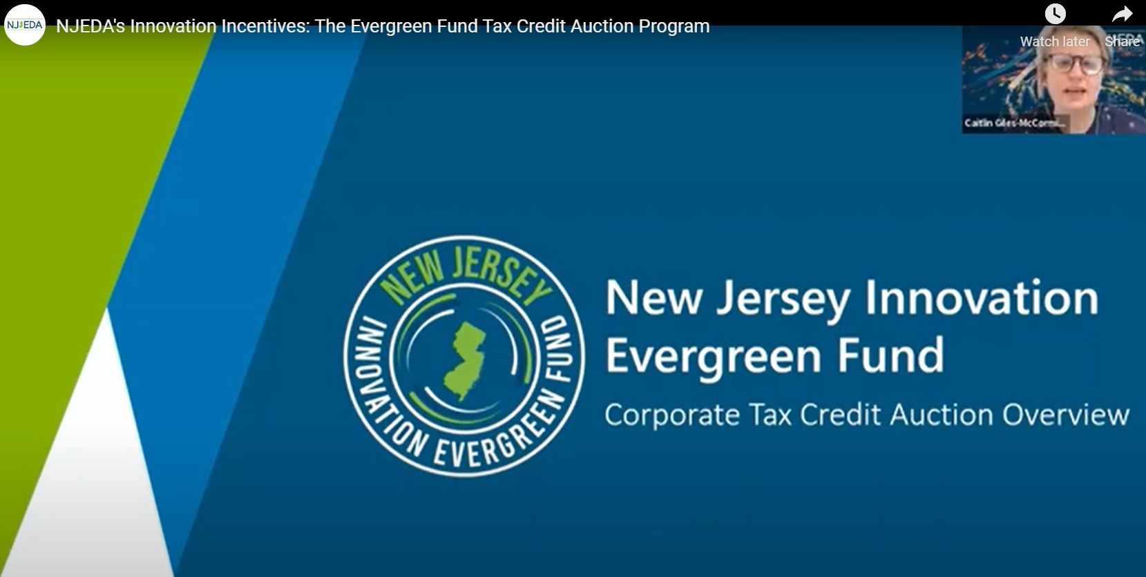 NJ Innovation Evergreen Fund Corporate Tax Credit Auction