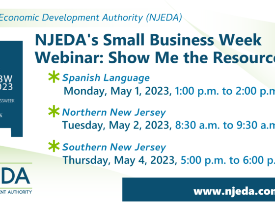 Show Me the Resources! NJEDA Small Business Week Webinars May 1-4